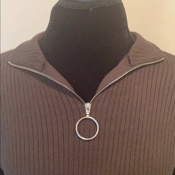 Green Ribbed Sweater - Picture 3 of 4